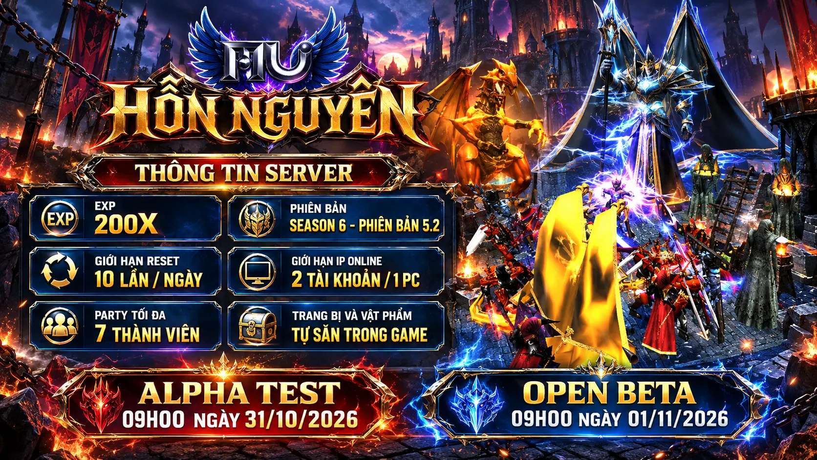 MU Hỗn Nguyên - Thông tin máy chủ Season 6